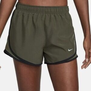 NWT Nike Tempo Dri-FIT Running Shorts Womens XS Olive Green Black Trim 3" Active